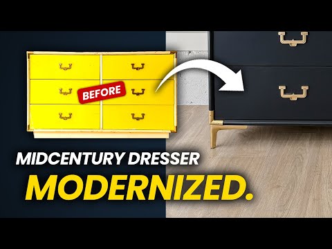 campaign style dresser John Widdicomb Tall its boxy silhouette Campaign Dresser 6 Drawers