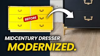 How I Transformed this Dresser from Vintage to MODERN | Campaign Dresser Makeover!