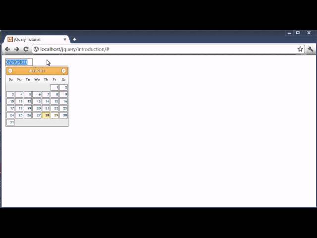 jQuery Tutorial - 154 - Datepicker