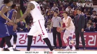 Choi Joonyong's two hand dunk  | Egis vs Knights | 20170103 | 2016-17 KBL