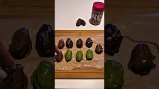 chocolate covered peanut butter dates.. easy to make
