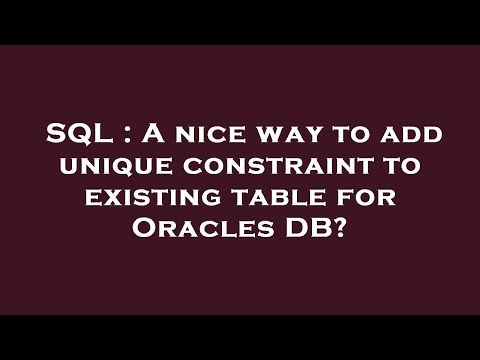 SQL : A