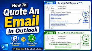 How to Quote an Email in Outlook – Full Message or Selected Text
