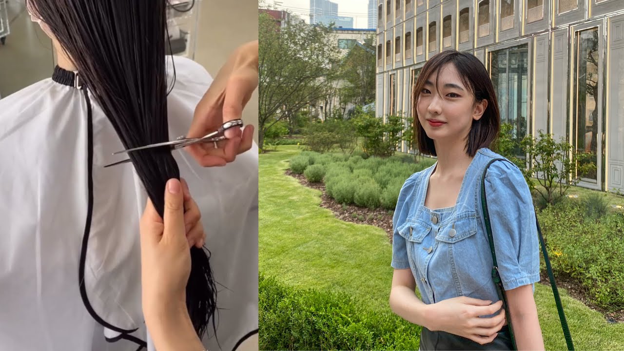 여러분 저 사고쳤습니다..(단발머리 브이로그💇🏻‍♀️) | 필름더서울