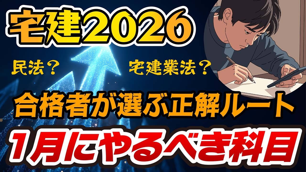 【宅建】1月にやるべき科目は民法？業法？合格者が選ぶ「正解ルート」