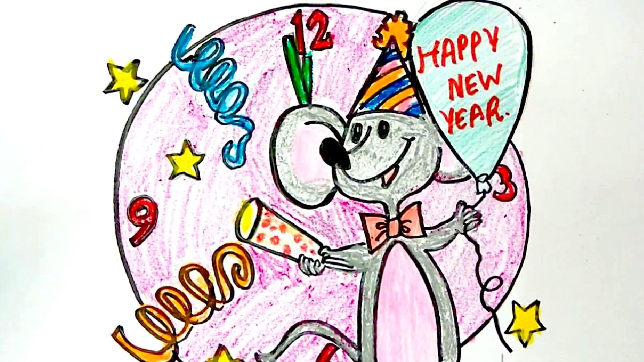  New  year Wish Card Drawing  for kids  new  year wish card 