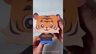 DIY Tiger 3D Papercraft 🐯 #diy #3d #papercraft