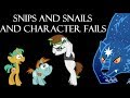 Candid canned snips and snails and character fails