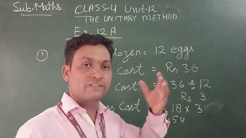 class 4 Unit -12 The Unitary Method  Q-1, 3,5,7,9