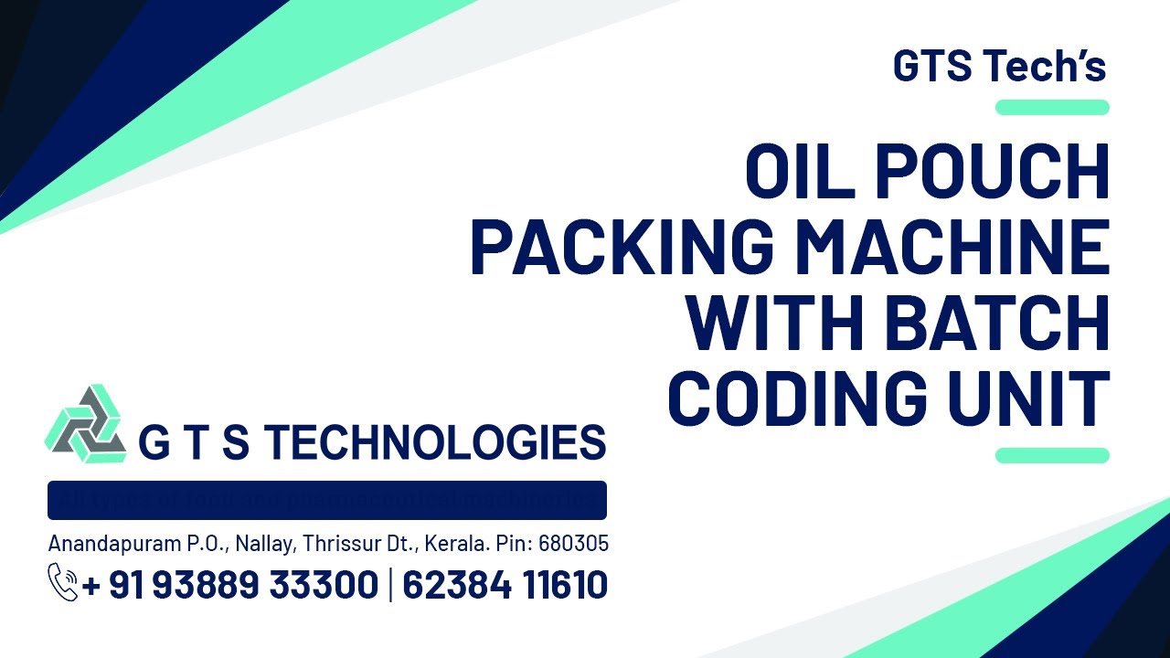 OIL POUCH PACKING MACHINE WITH BATCH CODING UNIT - YouTube