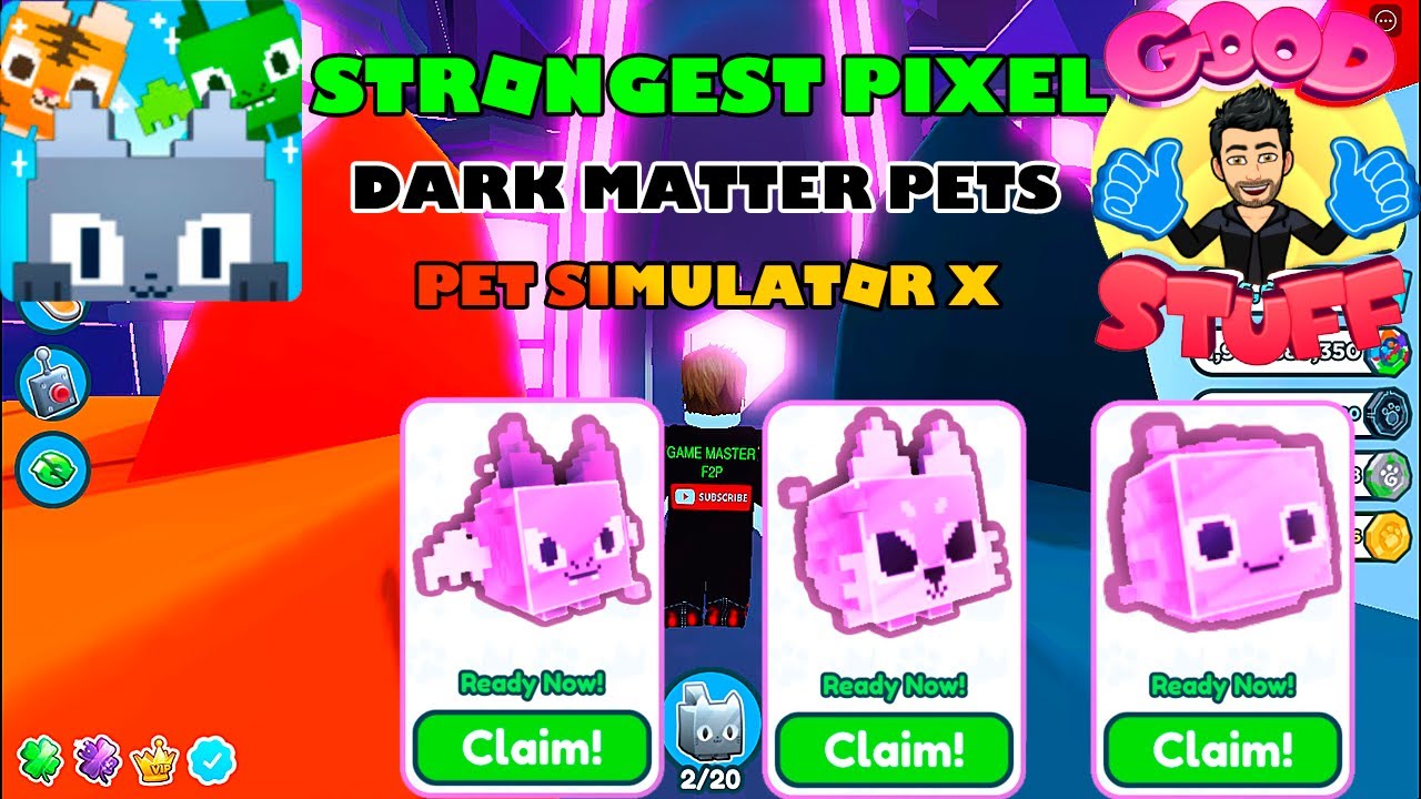Dark Matter Pets in pet simulator x New Update PIXEL WORLD. Dark Matter