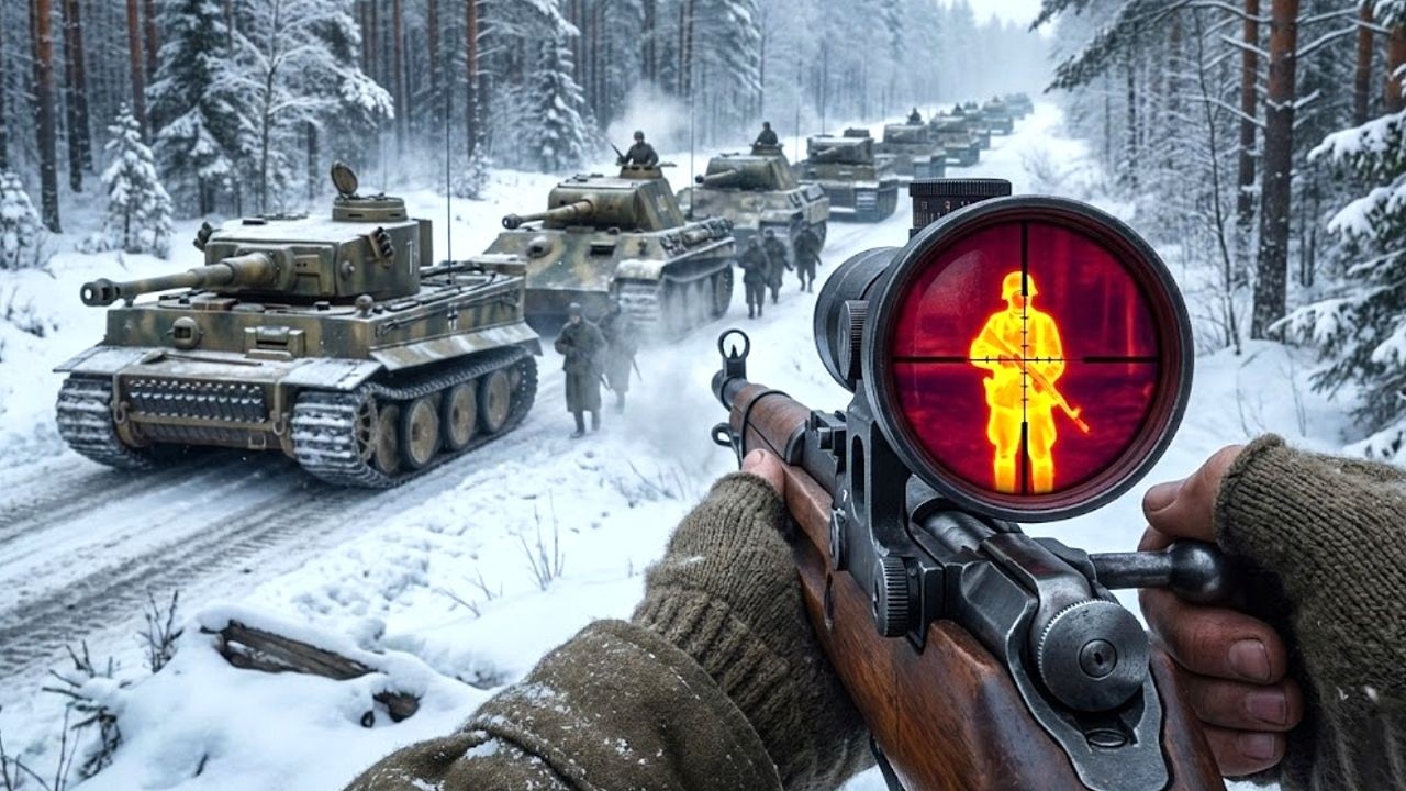Когда 10 «Тигров» зажали снайпера — он вытащил «РТУТНУЮ ЛИНЗУ» и прицел стал видеть тепло!