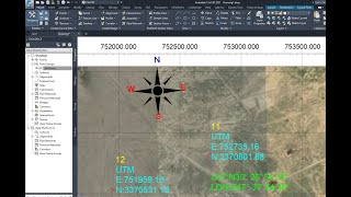 Latitude Longitude to UTM by civil3d بالتفصيل