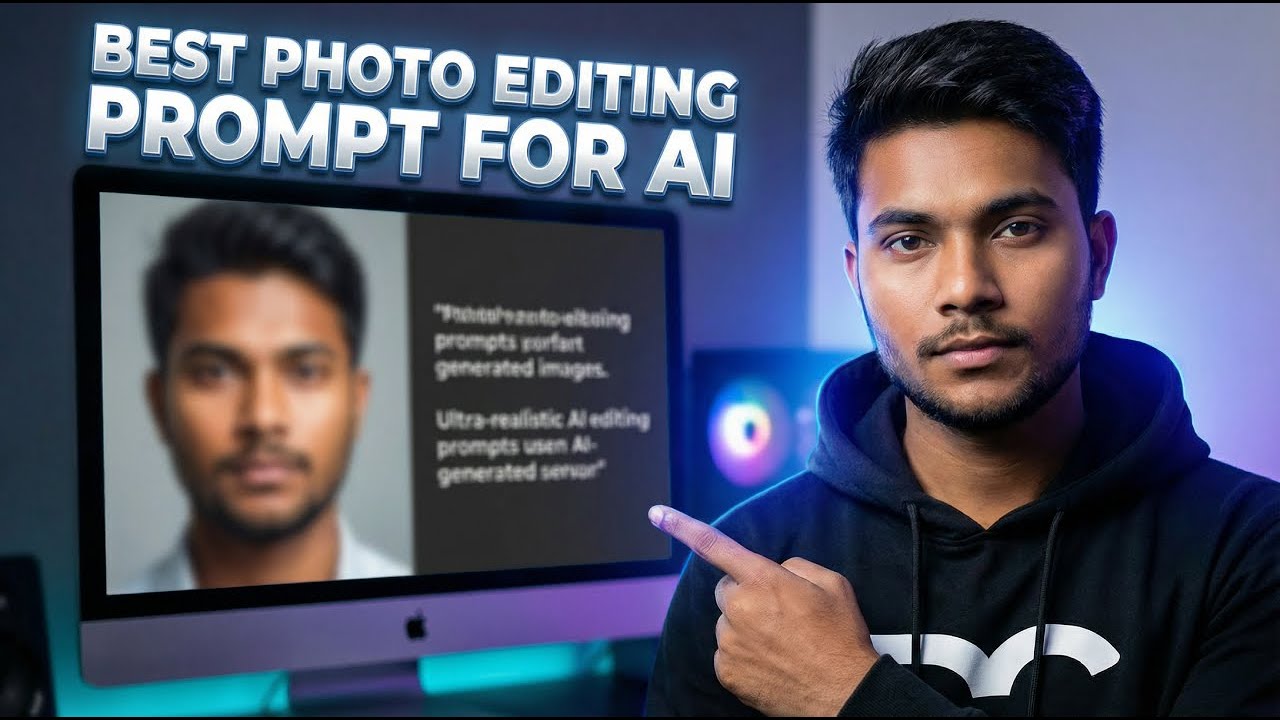 Best Photo Editing Prompt for AI 🔥 Ultra Realistic Thumbnail, Portrait & Cinematic Shots (2026)