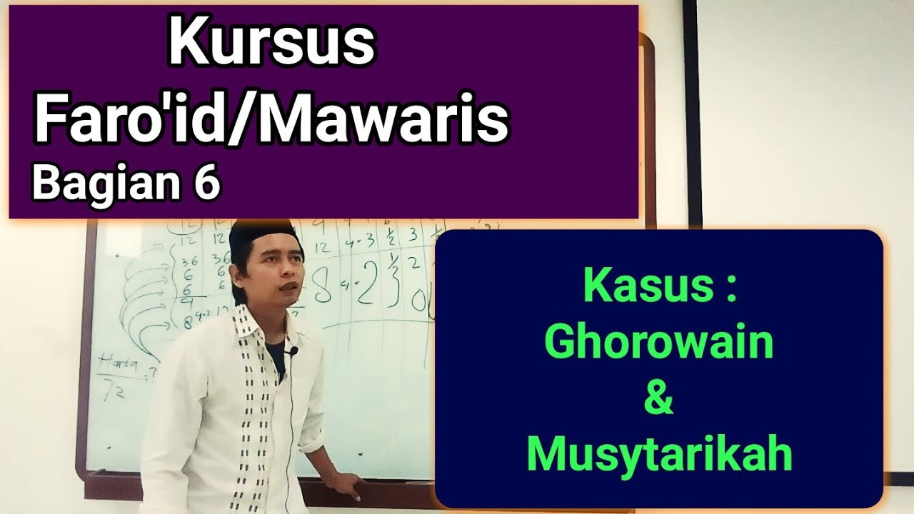 Kursus Faro'id (6) Kasus Ghorowain & Musytarikah