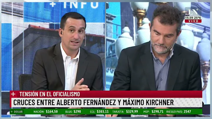 Cruces entre Alberto Fernndez y Mximo Kirchner