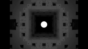 Sierpinski Cube in Blender - Light Sphere Shrinking - Front