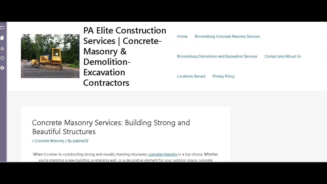 Bloomsburg Concrete Masonry Contractor - PA Elite Construction Services