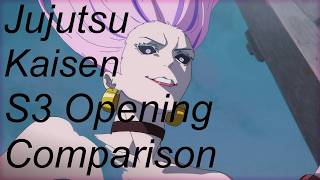 Jujutsu Kaisen Season 3 Opening Comparison