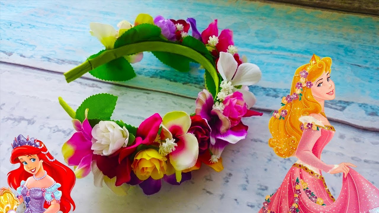 Венок на голову своими руками. Венок на голову из искусственных цветов.