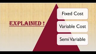 Fixed Cost, Variable Cost and Semi Variable Cost