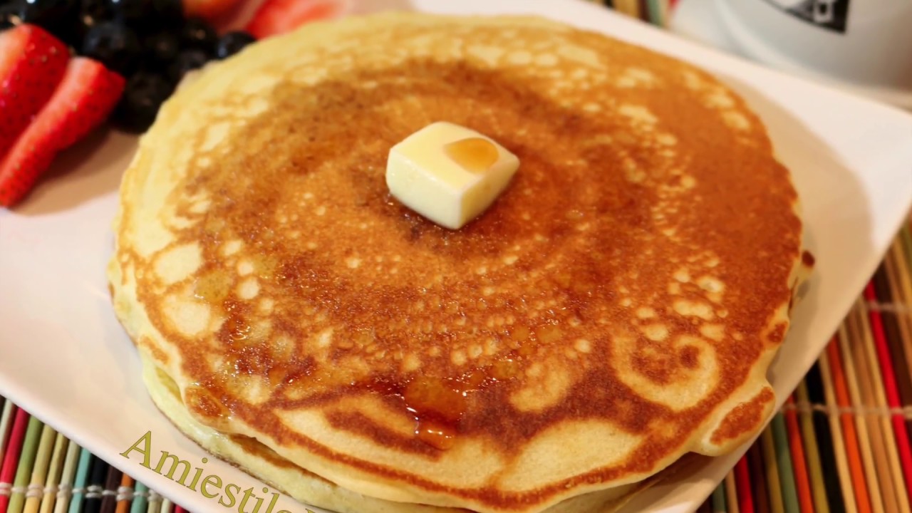 PANCAKES ESPONJOSOS hot cake panqueques YouTube