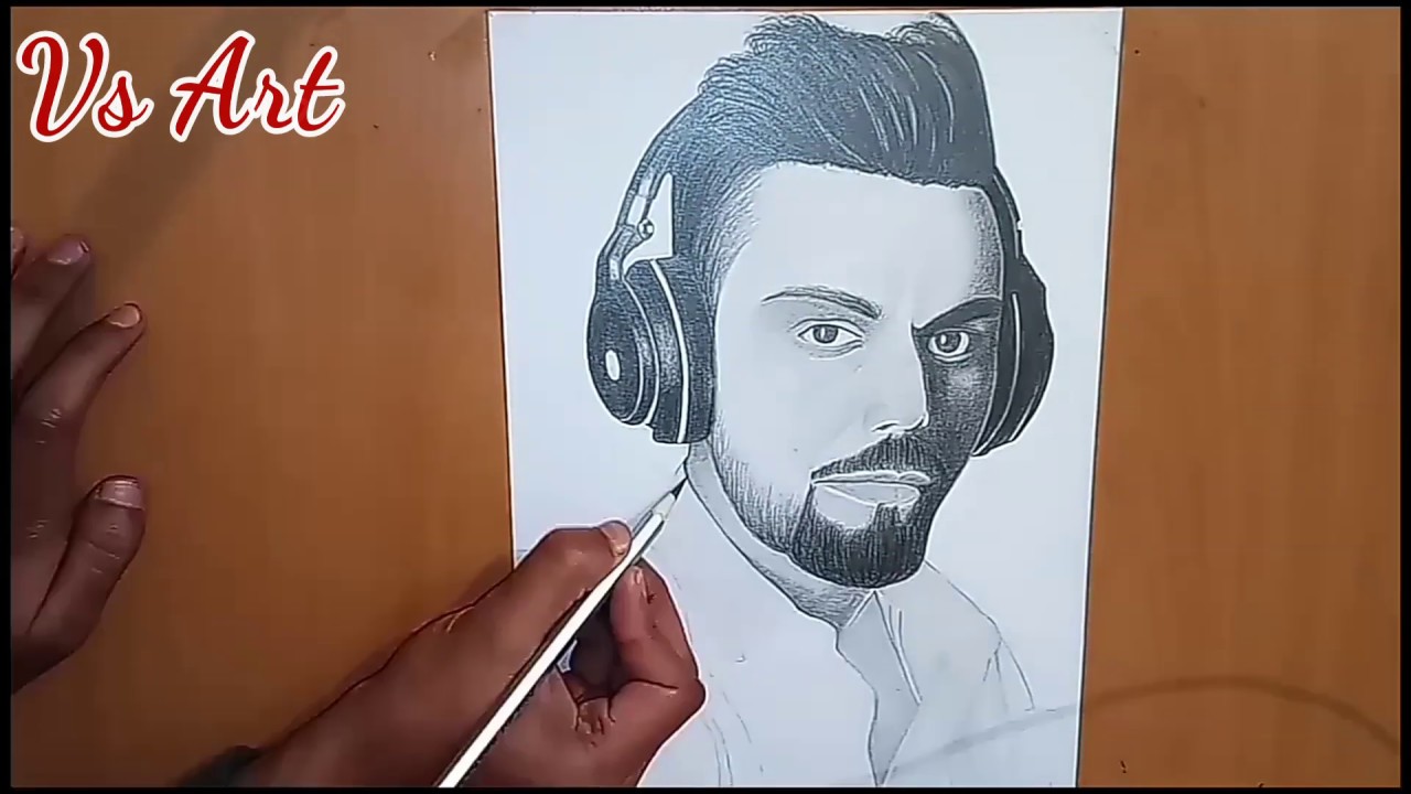 Virat Kohli sketch step by step Virat Kohli sketch step by step for
