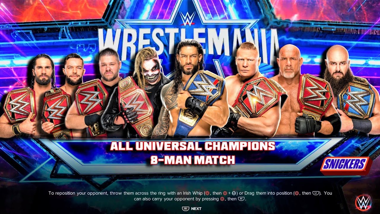 Every WWE Universal champion! 8-Man Championship Match WWE 2K23 | Ultra Realistic Graphics RTX 4090