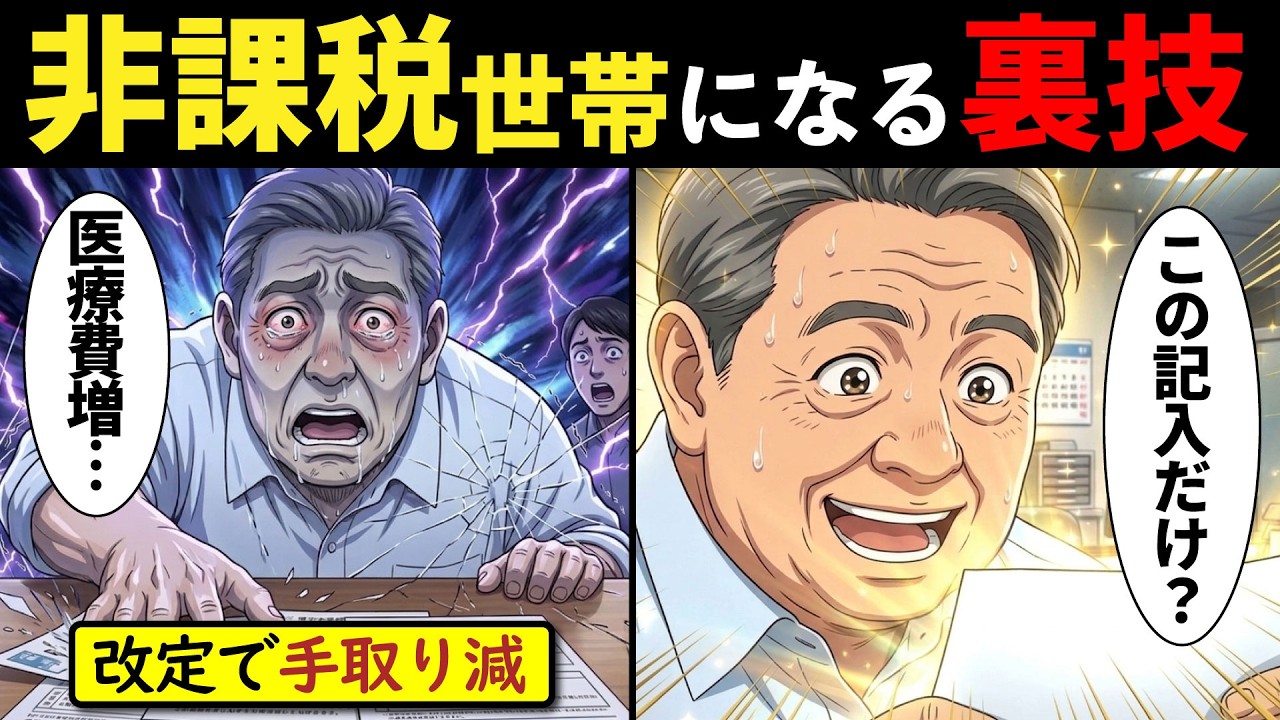 【漫画】年金の増額改定で手取り激減!?非課税世帯から外れた男が選択した年金支給停止の裏技とは【漫画動画】