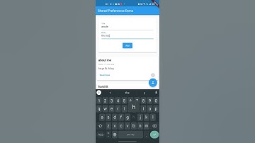 Simple App developed using flutter using Shared Preference Manager