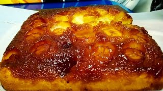 Карамельные бананы, пирог на кефире/Caramelized bananas, kefir pie.