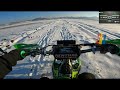 2016 Kawasaki 250 kxf raw sound, on snow trail (GO PRO)