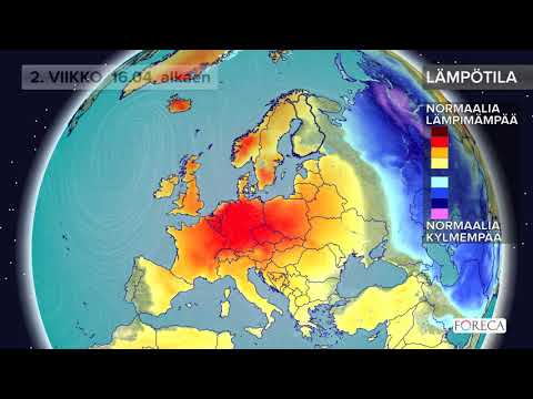 Kuukausiennuste: Luvassa lämpöä pitkän talven jälkeen (10.4.2018)