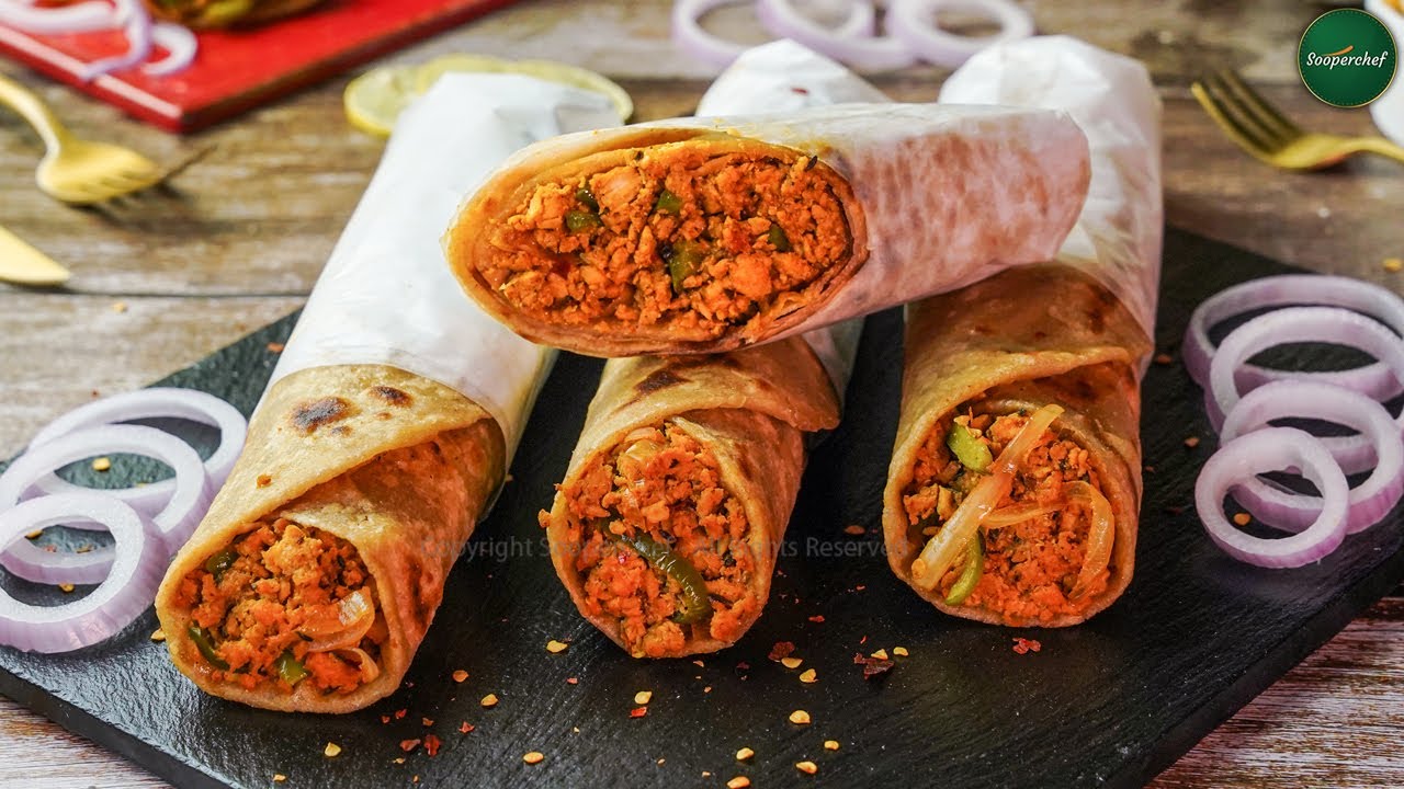 Chicken Keema Paratha Roll Recipe Chicken Keema Roll Chicken