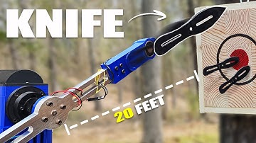 My robot is better than you at knife throwing