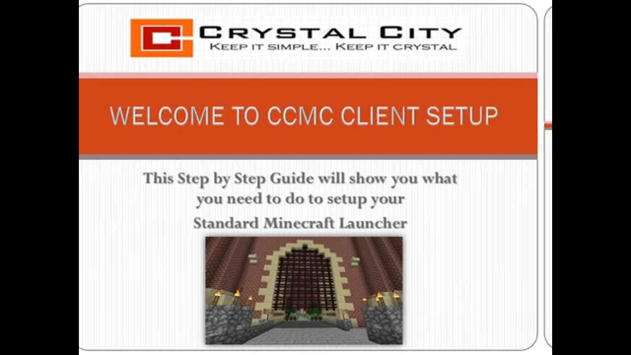 CCMC Minecraft Client Setup Guide - YouTube