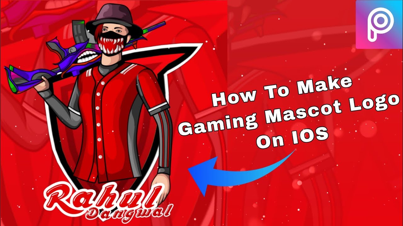 How to make mascot gaming logo on iOS | Mascot shield logo in PicsArt
