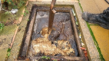 Absolutely RAMMED solid deep manhole unblock