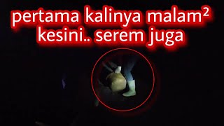 muat pasir malam hari di tambang pasir