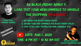 Be Black Friday Ready: Load Test Your WebCommerce to Handle the Shopping Onslaught!!