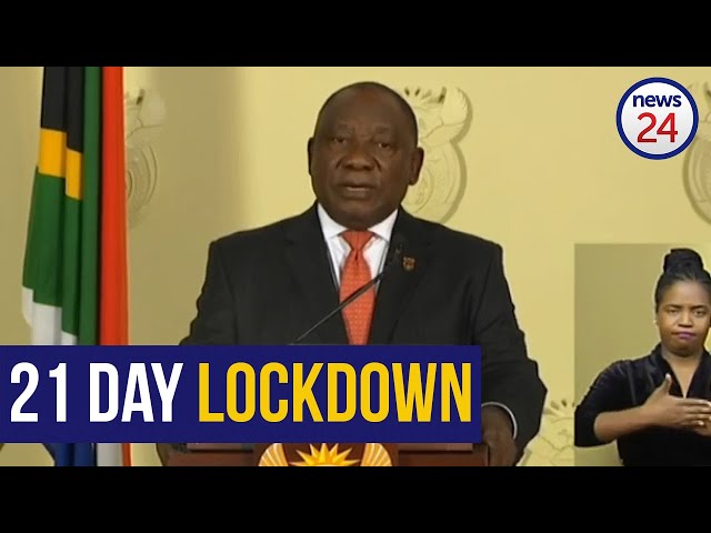 President Cyril Ramaphosa announces a 21 day nationwide lockdown