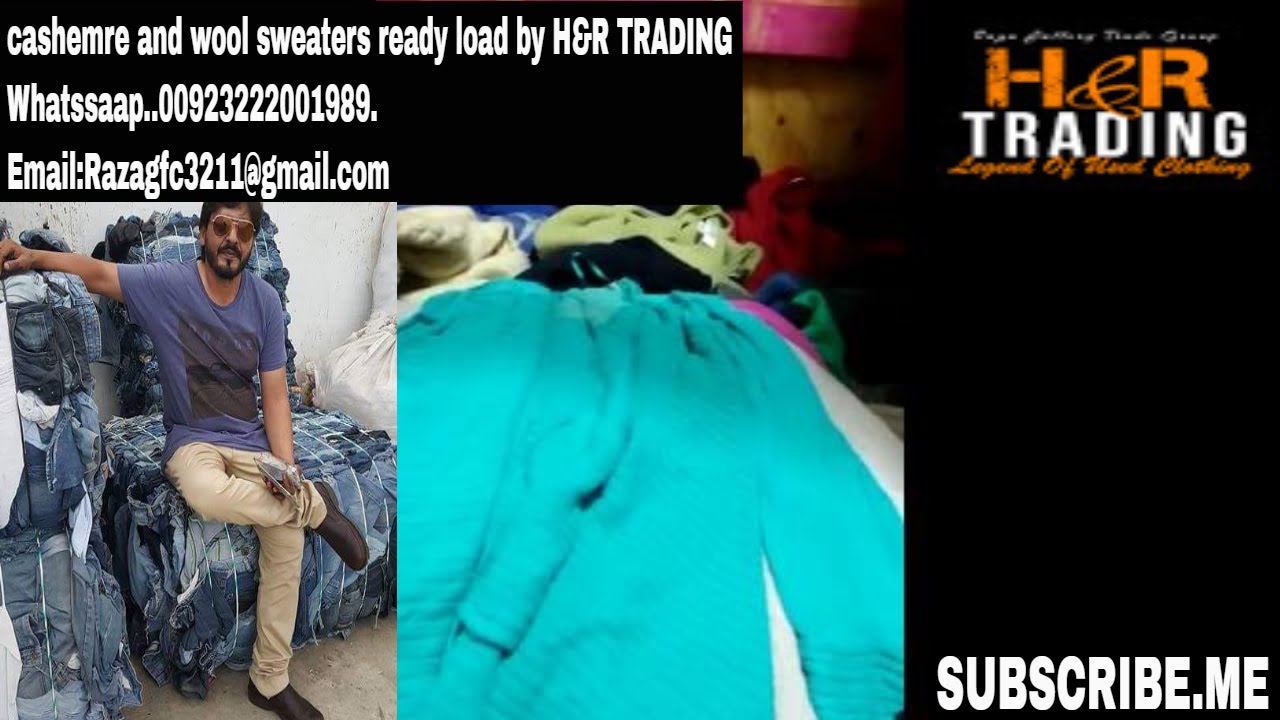 selling wool and cashemre sweaters ready for load by H&R TRADING - YouTube