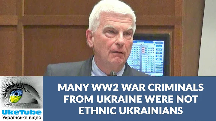 Many WW2 war criminals from Ukraine not ethnic Ukrainians, Paul Robert Magocsi