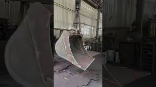 Orders for European-style excavator buckets have recently surged, leading to overtime welding work.