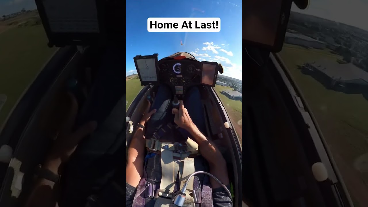 Epic 300km Glide Ends with Smooth Landing | POV Sailplane Final Approach