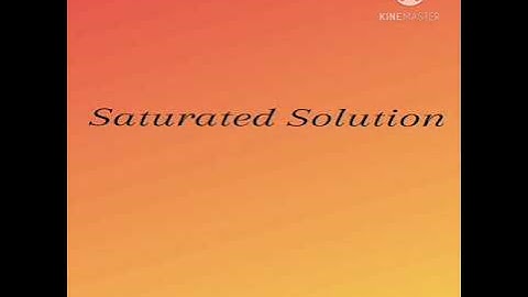 Saturated Solution # Chemistry # Class 6 # CBSE