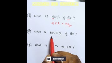 Percentage Solved Without Calculator #maths