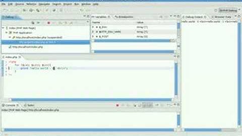 Тестирование отладки в Eclipse PDT