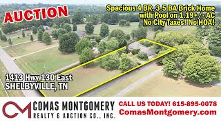 Country Living   Pool! 4BR Brick on 1.19± Acres | Shelbyville Auction