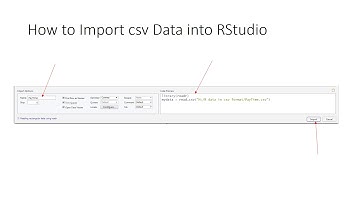 How to Import csv Data into RStudio